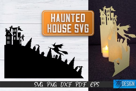 Haunted House SVG Halloween Design SVG for Graphics and Crafts