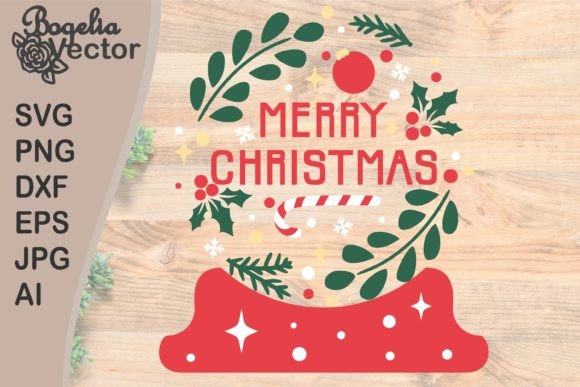 Snow Globe, Merry Christmas Svg Graphics for Crafts