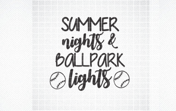 Summer Nights Ballpark Lights SVG PNG for Graphics and Crafts